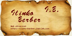 Ilinko Berber vizit kartica